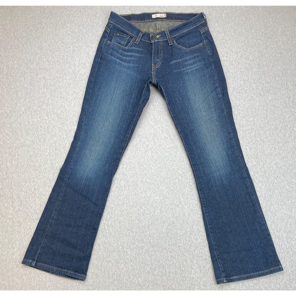 Levis Jeans Womens 8 Medium Blue Denim Cotton Stretch Curvy Fit‎ Bootcut Leg